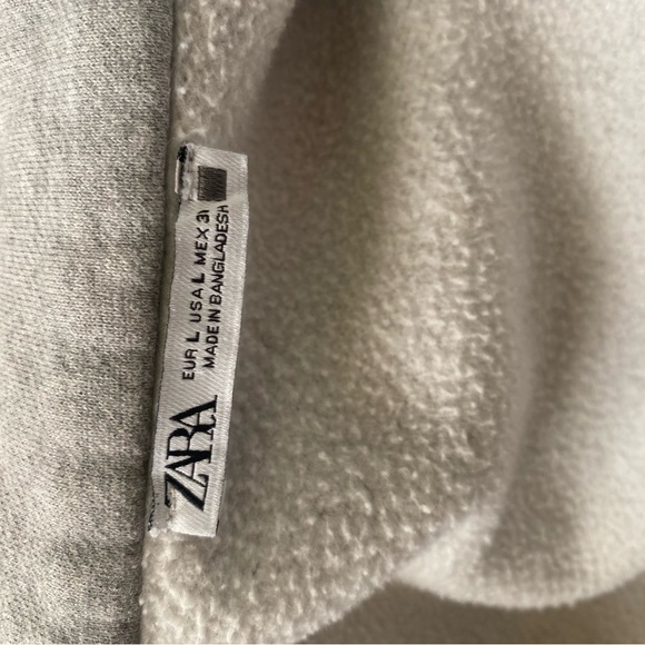 ZARA comfy cozy oversized cardigan light grey size large - Picture 7 of 7